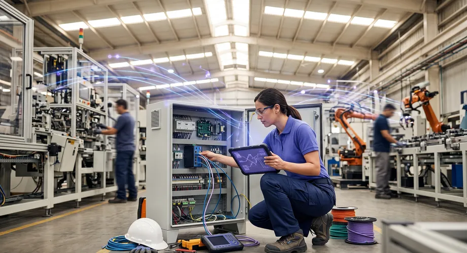 Aprende a identificar talento especializado en conectar PLCs, SCADA y sistemas robóticos mediante protocolos industriales robustos y seguros en el piso de producción.